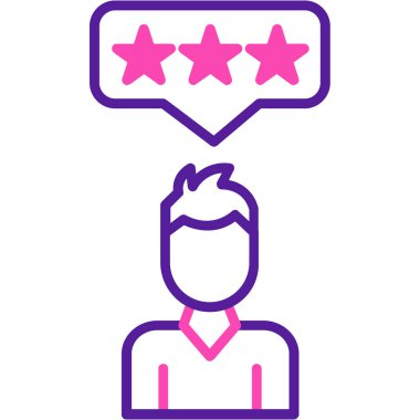 Geri bildirim. Web simgesi basit illüstrasyon