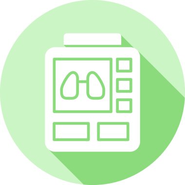 akciğer simgesi, vektör illüstrasyonu