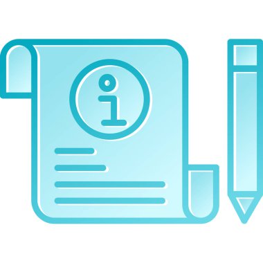 belge ve kalem izole edilmiş simge