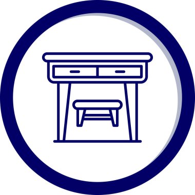 Masa. Web simgesi basit tasarım