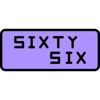 65 piksel metin, vektör illüstrasyonu