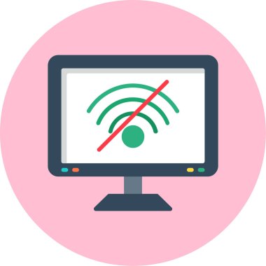 Kablosuz. Web simgesi basit tasarım