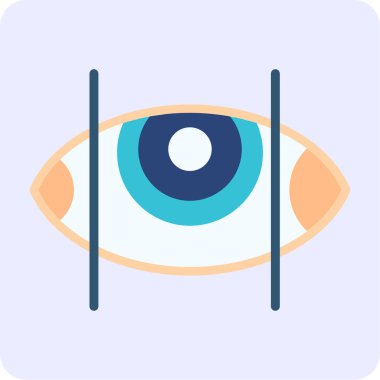 Mavi renkli soyut göz tasarımı