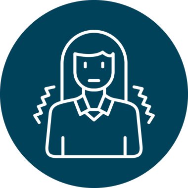 Bir dişi avatarın vektör çizimi