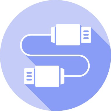 Kablo. Web simgesi basit illüstrasyon