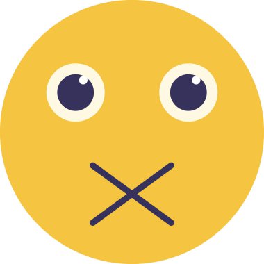 İçi doldurulmuş emoji emoticon simgesi - özet biçimi