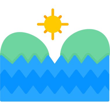 Güneş Simgesi Vektör illüstrasyonu