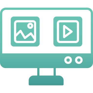 vektör simgesini modern basit vektör gösterimini izle