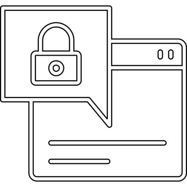 kilit ve e- posta güvenlik simgesi, vektör tasarımı