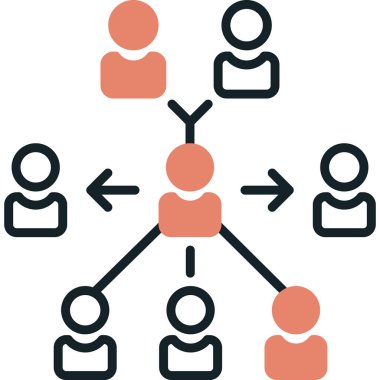 ağ vektörü düz simgesi