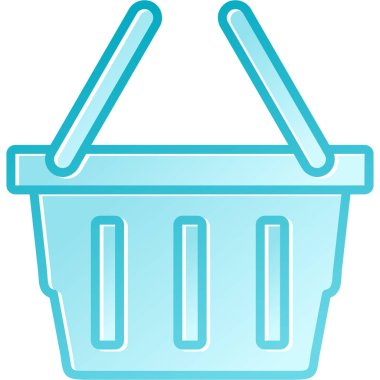 Sepet. Web simgesi basit illüstrasyon