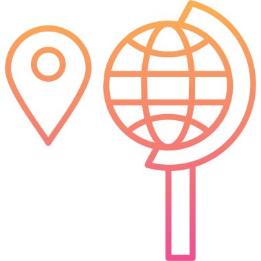 konum. Web simgesi basit illüstrasyon