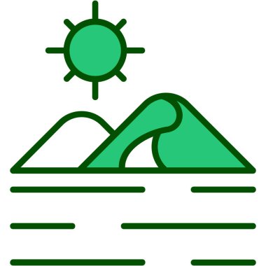 dağ ikonu vektör illüstrasyonu