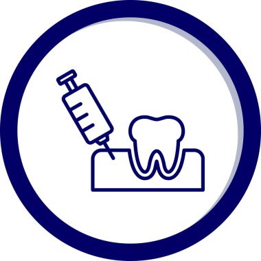 Moda tarzında izole edilmiş diş simgesi