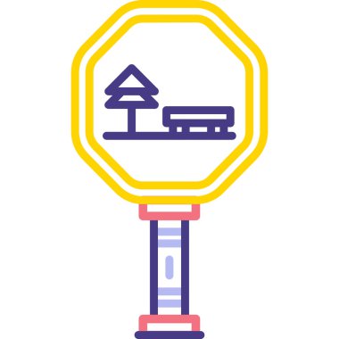 Otobüs. Web simgesi basit illüstrasyon