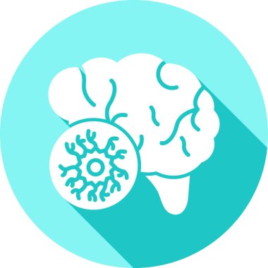 Moda Biçimli Beyin Simgesi İzole Arkaplan