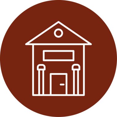 Şehirdeki bir evin vektör simgesi