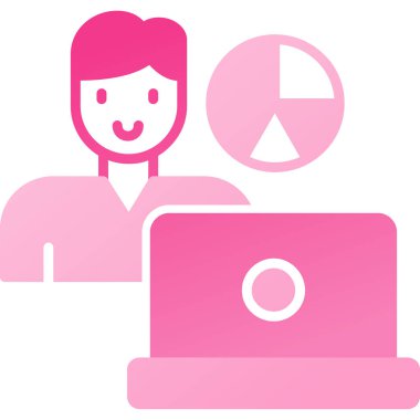 iş yönetimi dairesi simgesi düz stil