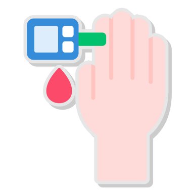 Kan bağışı vektör tasarımı ikonu olan el