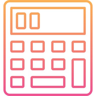 Hesap makinesi. Web simgesi basit illüstrasyon