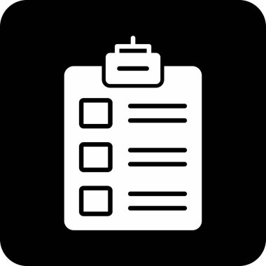 Kontrol listesi. Web simgesi basit illüstrasyon