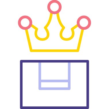 Taç. Web simgesi basit tasarım