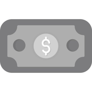 Nakit dolar fatura simgesi ana hatlarıyla