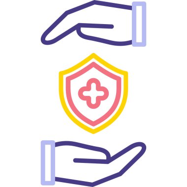 kalkan ikon vektör illüstrasyonu