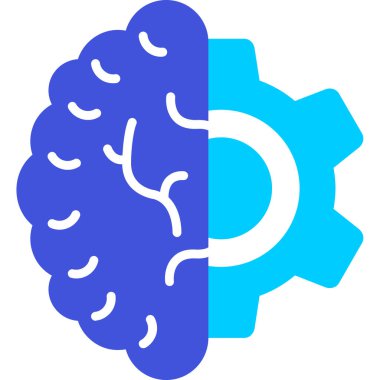 Beyin. Web simgesi basit illüstrasyon