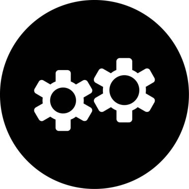 dişliler düz vektör simgesi