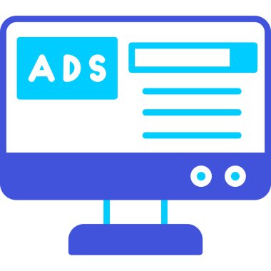 reklam web renk vektörü simgesi