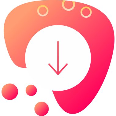 ok simgesi, vektör illüstrasyonu beyaz arkaplanda izole edildi