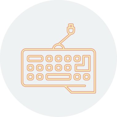 Bilgisayar klavyesi simgesi. Web için dizüstü bilgisayar vektör simgelerinin düz çizimi