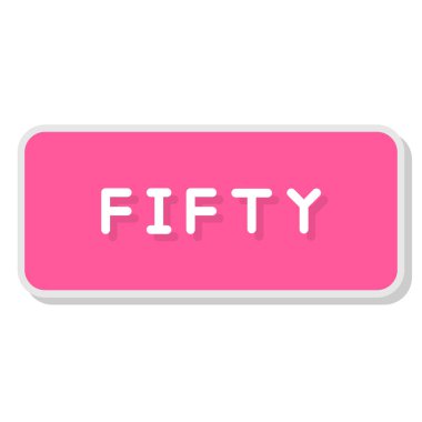 Resim: Pembe harf düğmesi 5-0