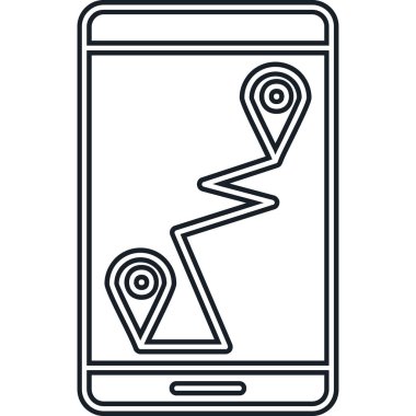 Harita konumu navigasyonlu akıllı telefon