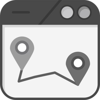 Harita işaretleyici simgesi, vektör illüstrasyonu