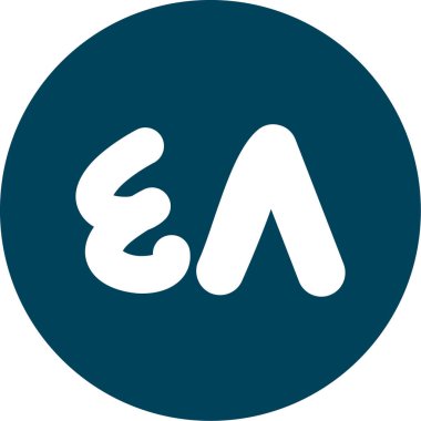 Bir harfin vektör illüstrasyonu