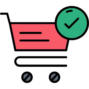 Sepet ikonu vektör illüstrasyonu