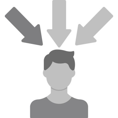 baş ve ok simgesi. vektör biçimi düz semboller, gri renk, yuvarlak açılar, beyaz arkaplan.