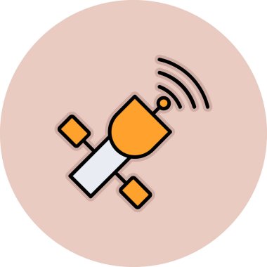 uydu simgesi vektör illüstrasyonu