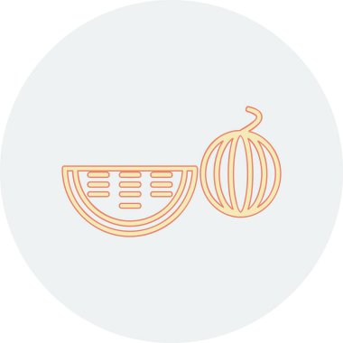 turuncu kabak ikonu vektör çizimi
