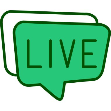 canlı ileti vektörü simgesi