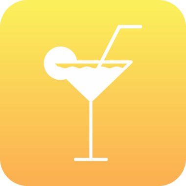 Eşsiz Kokteyl Vektörü Kabartma Simgesi