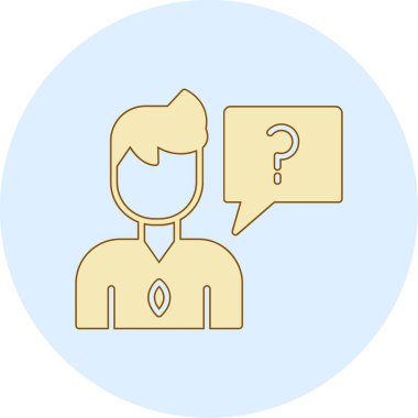 Soru işareti simgesi, vektör illüstrasyonlu soru işareti