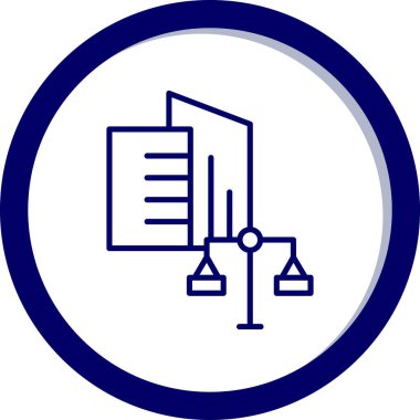 Hukuk simgesinin vektör illüstrasyonu