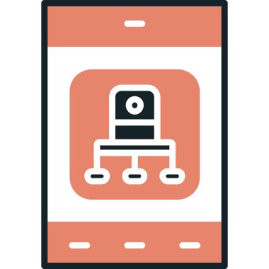 akıllı telefon vektör düz simgesi