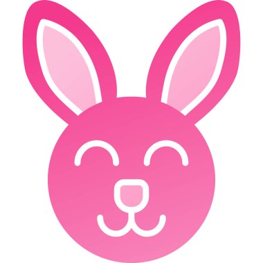 Paskalya Tavşanı simgesi, vektör illüstrasyonu