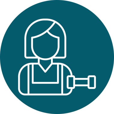 vektör kadın simgesi illüstrasyonu