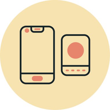 telefon simgesi, basit vektör illüstrasyonu