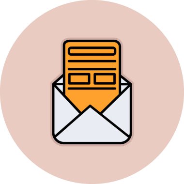 Zarf. Web simgesi basit illüstrasyon